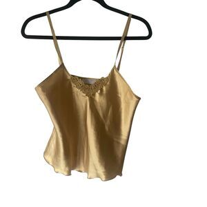 Colesce Collection Vintage Size Small Gold Satin Lingere‎ Camisole Top